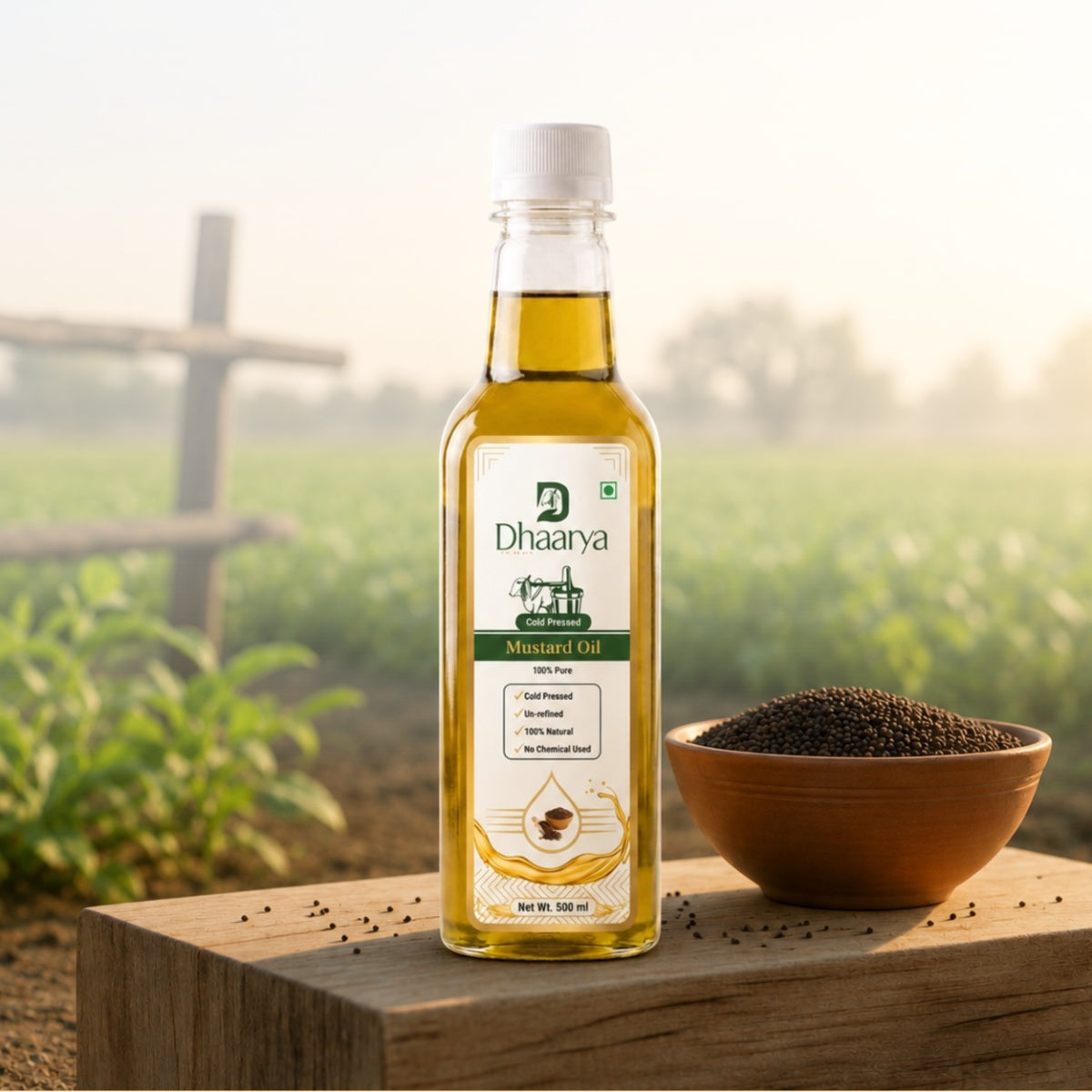 Yellow Mustard (Sarso) Oil | Premium Cold-Pressed Oil